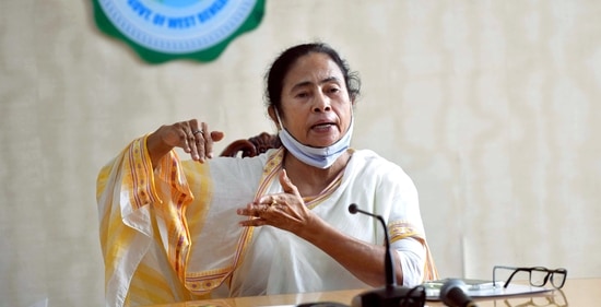 West Bengal CM Mamata Banerjee addresses a press conference at Nabanna in Kolkata. (ANI Photo)