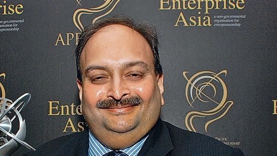 Mehul Choksi is wanted with connection to the <span class='webrupee'>₹</span>13,500 crore loan fraud in Punjab National Bank. (HT Archive)