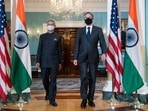 US Secretary of State Antony Blinken (R) and External Affairs Minister Subrahmanyam Jaishankar.