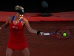Germany's Angelique Kerber in action during her second-round match against Romania's Simona Halep
