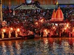 As many as 21 lakh people bathed in the river on April 12 on Somwati Amavasya, 13.51 lakh on Mesh Sankranti on April 14 and 25,104 people on Chaitra Purnima on April 27.(AFP) As many as 21 lakh people bathed in the river on April 12 on Somwati Amavasya, 13.51 lakh on Mesh Sankranti on April 14 and 25,104 people on Chaitra Purnima on April 27.(AFP)
