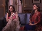 Madhuri Dixit and Juhi Chawla on Koffee with Karan. 