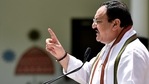 Bharatiya Janata Party (BJP) President Jagat Prakash Nadda speaks before flagging off Covid-19 relief material to be distributed among the people of Delhi, on completion of 7 yrs of Modi government, in New Delhi on Sunday.(ANI Photo) Bharatiya Janata Party (BJP) President Jagat Prakash Nadda speaks before flagging off Covid-19 relief material to be distributed among the people of Delhi, on completion of 7 yrs of Modi government, in New Delhi on Sunday.(ANI Photo)