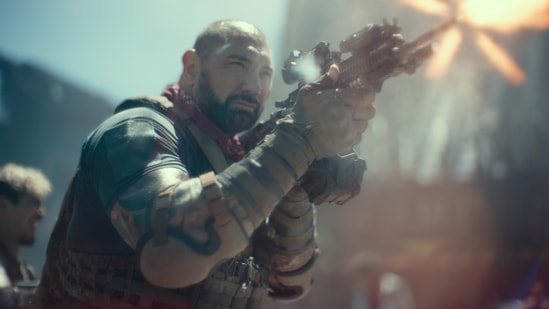 Dave Bautista in a still from Zack Snyder's new film Army of the Dead.