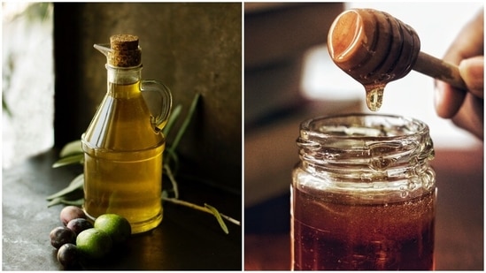 Olive oil and honey mask: Take 1/4 cup of extra virgin olive oil with 1/2 cup of honey in a bowl and mix it well. Heat this in a microwave for a few seconds then cool it a little before applying it on damp hair, focusing on the coloured areas. Cover your head with a shower cap, leave it for 30 minutes and wash it thoroughly. (Unsplash) Olive oil and honey mask: Take 1/4 cup of extra virgin olive oil with 1/2 cup of honey in a bowl and mix it well. Heat this in a microwave for a few seconds then cool it a little before applying it on damp hair, focusing on the coloured areas. Cover your head with a shower cap, leave it for 30 minutes and wash it thoroughly. (Unsplash)