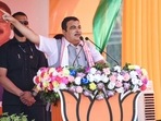 Union Minister and senior BJP leader Nitin Gadkari during an election campaign at Chamata in Nalbari district, Friday, March 26, 2021.(PTI file photo) Union Minister and senior BJP leader Nitin Gadkari during an election campaign at Chamata in Nalbari district, Friday, March 26, 2021.(PTI file photo)