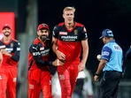 Kyle Jamieson celebrates the wicket of David Warner.(PTI) Kyle Jamieson celebrates the wicket of David Warner.(PTI)