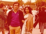 Sharmila Tagore and Mansoor Ali Khan Pataudi in a picture clicked abroad. Sharmila Tagore and Mansoor Ali Khan Pataudi in a picture clicked abroad.