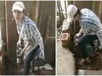 Shilpa Shinde shared a video of herself taking down a wall.