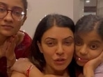 Sushmtia Sen with her daughters Renee and Alisah.