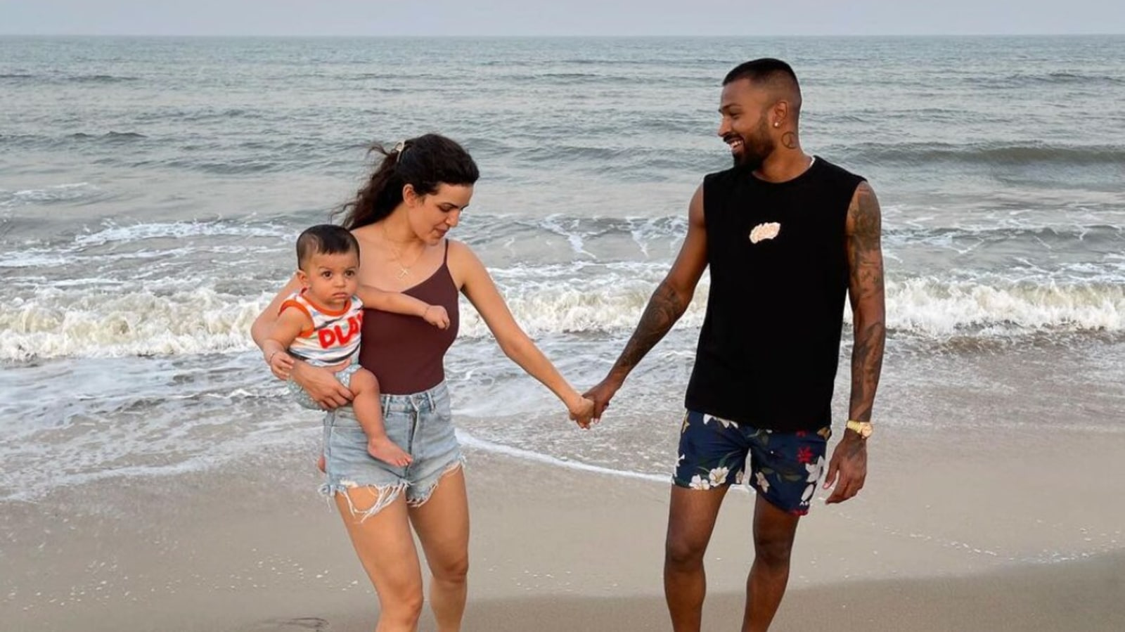 Natasa Stankovic and Hardik Pandya celebrate with beach pics as son Agastya turns 10 months old