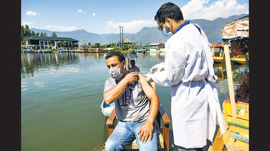 In terms of vaccination, 32.90 lakh doses have been administered in the UT, inoculating around 70% of all people above 45 years of age. (PTI) In terms of vaccination, 32.90 lakh doses have been administered in the UT, inoculating around 70% of all people above 45 years of age. (PTI)