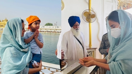 Kangana Ranaut visits the Golden Temple in Amritsar. Kangana Ranaut visits the Golden Temple in Amritsar.
