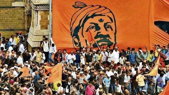 Members of the Maratha community during a protest rally for reservation, in Mumbai on August 9, 2017.(AFP)