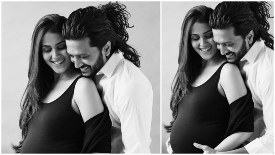 Genelia Deshmukh and Riteish Deshmukh are parents to two sons Riaan Deshmukh and Rahyl Deshmukh. When Genelia was pregnant, she shared a monochrome picture on Instagram, flaunting her baby bump and captioned it, “Thank you GOD for blessing me much more than I deserve.”(Instagram/geneliad)