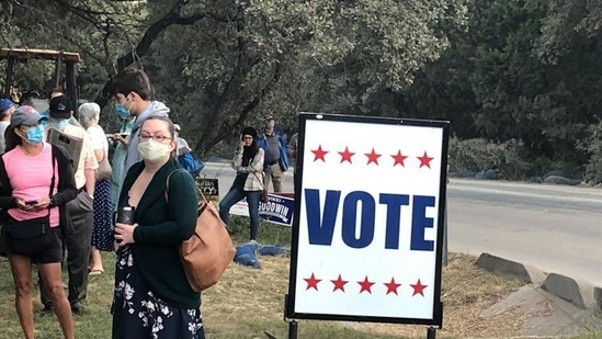 Texas is the last big battleground in Republicans’ campaign to tighten voting laws, driven by former President Donald Trump’s false claims that the 2020 election was stolen from him.(via AP. Representative image) Texas is the last big battleground in Republicans’ campaign to tighten voting laws, driven by former President Donald Trump’s false claims that the 2020 election was stolen from him.(via AP. Representative image)