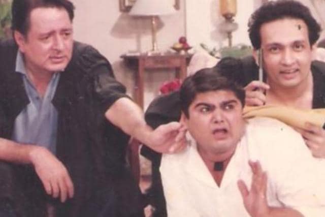 Navin Nischol, Shekhar Suman and Deven Bhojani in Dekh Bhai Dekh.