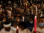 People protest against rape culture in India. 