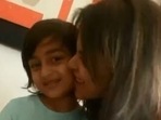 Genelia D'Souza with her son Rahyl.