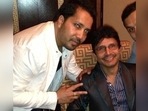 Kamaal R Khan poses with Mika Singh. Kamaal R Khan poses with Mika Singh.