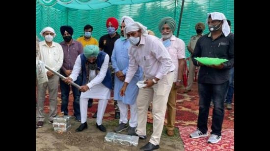 Punjab sports minister Rana Gurmeet Singh Sodhi inaugurating a syntheticathletic track in Ferozepur on Tuesday.