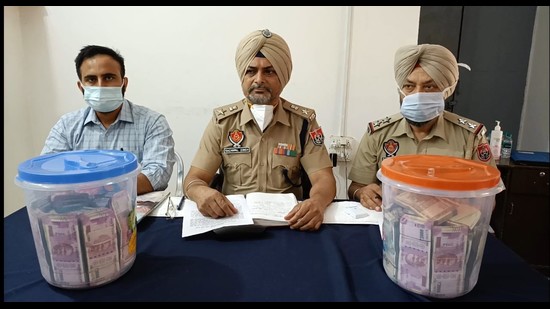 Batala police recover  ₹34 lakh drug money from smuggler