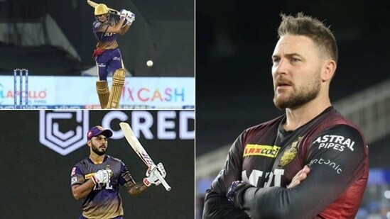 KKR head coach Brendon McCullum believes ‘Indian boys’ who can step up and grab the opportunity in the absence of overseas players(HT Collage)