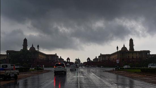 Monsoon clouds above the Raisina Hill during rains in New Delhi. (File photo) Monsoon clouds above the Raisina Hill during rains in New Delhi. (File photo)