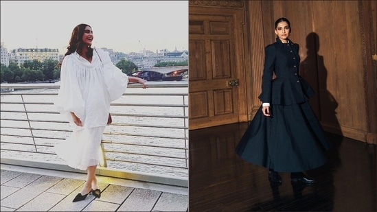 Sonam Kapoor aces cutting edge style in white khadi dress, black skirt-suit(Instagram/sonamkapoor)
