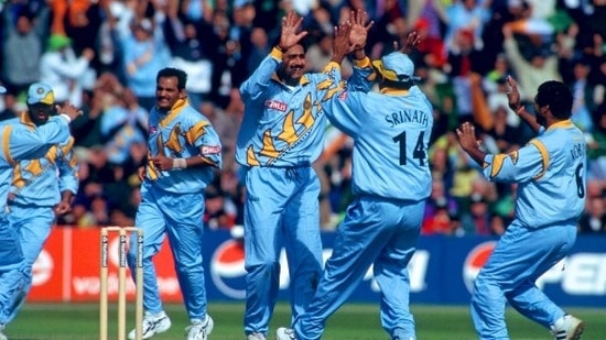 India 1999 world cup hot sale jersey