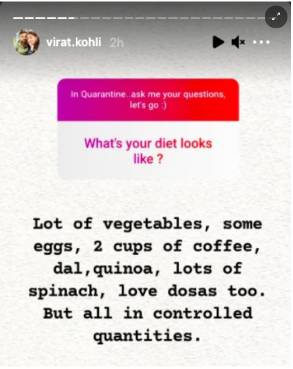 Virat Kohli response to fan. (Instagram/Screenshot)