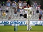 New Zealand's Devon Conway celebrates scoring a century during the first day of the Test match against England at Lord's(AP) New Zealand's Devon Conway celebrates scoring a century during the first day of the Test match against England at Lord's(AP)