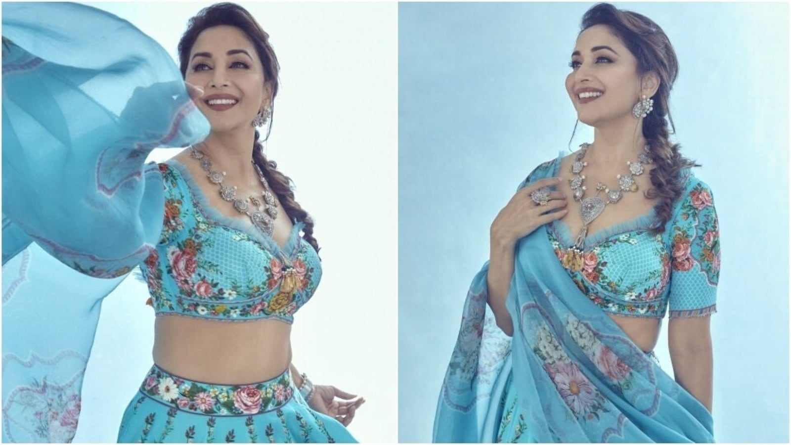 Madhuri Dixit Is An Ethereal Dream In Floral Lehenga Worth ₹72k 