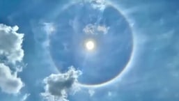 Social media is flooded with images and videos of the sun halo spotted in Hyderabad.