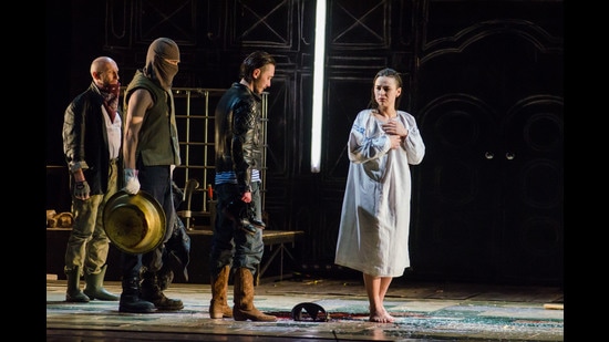 Antigone performed by members of the Art project French Spring in Ukraine at the Dnipro Opera and Ballet Theatre in April 2017. (Shutterstock) Antigone performed by members of the Art project French Spring in Ukraine at the Dnipro Opera and Ballet Theatre in April 2017. (Shutterstock)