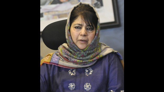 Former J&K chief minister and PDP chief Mehbooba Mufti. (HT File) Former J&K chief minister and PDP chief Mehbooba Mufti. (HT File)