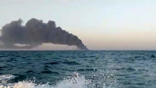 Iran S Largest Warship Kharg Catches Fire Sinks In Gulf Of Oman World News Hindustan Times