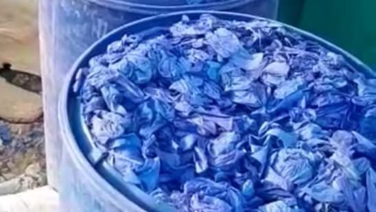 Police officers said that the arrested scrap dealer, Lal Dass alias Lalu, told them that he purchased used gloves in bulk from the suspect (who is still absconding) at a rate ranging between  ₹25 and  ₹35 per kilogram. (SOURCED)