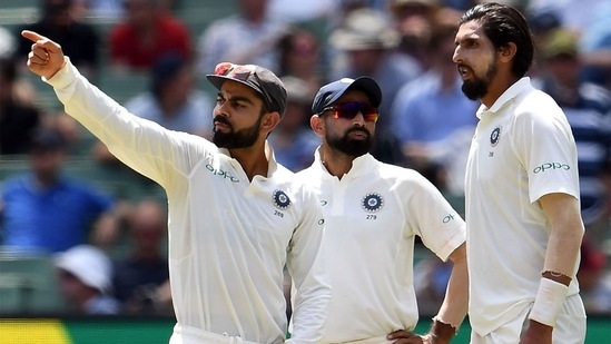 Virat Kohli (L), Mohammed Shami and Ishant Sharma (R). (Getty Images) Virat Kohli (L), Mohammed Shami and Ishant Sharma (R). (Getty Images)