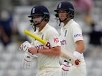 England's Rory Burns and England's Joe Root leave the pitch at the end of play on the second day of the Test against New Zealand(AP) England's Rory Burns and England's Joe Root leave the pitch at the end of play on the second day of the Test against New Zealand(AP)