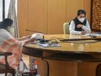 WB CM Mamata Banerjee with state chief secretary Alapan Bandyopadhyay during a meeting, in Kolkata. (PTI Photo) WB CM Mamata Banerjee with state chief secretary Alapan Bandyopadhyay during a meeting, in Kolkata. (PTI Photo)