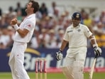 James Anderson celebrates Sachin Tendulkar's wicket in 2011. James Anderson celebrates Sachin Tendulkar's wicket in 2011.
