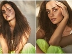 Manushi Chhillar in crop top and joggers makes glam statement for neon fashion(Instagram/@manushi_chhillar ) Manushi Chhillar in crop top and joggers makes glam statement for neon fashion(Instagram/@manushi_chhillar )