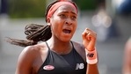 United States's Coco Gauff celebrates after winning a point against China's Qiang Wang during their second-round match on day 5 of the French Open(AP) United States's Coco Gauff celebrates after winning a point against China's Qiang Wang during their second-round match on day 5 of the French Open(AP)