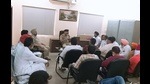 Villagers coordinate with police officers to check the drug menace. (ht photo) Villagers coordinate with police officers to check the drug menace. (ht photo)