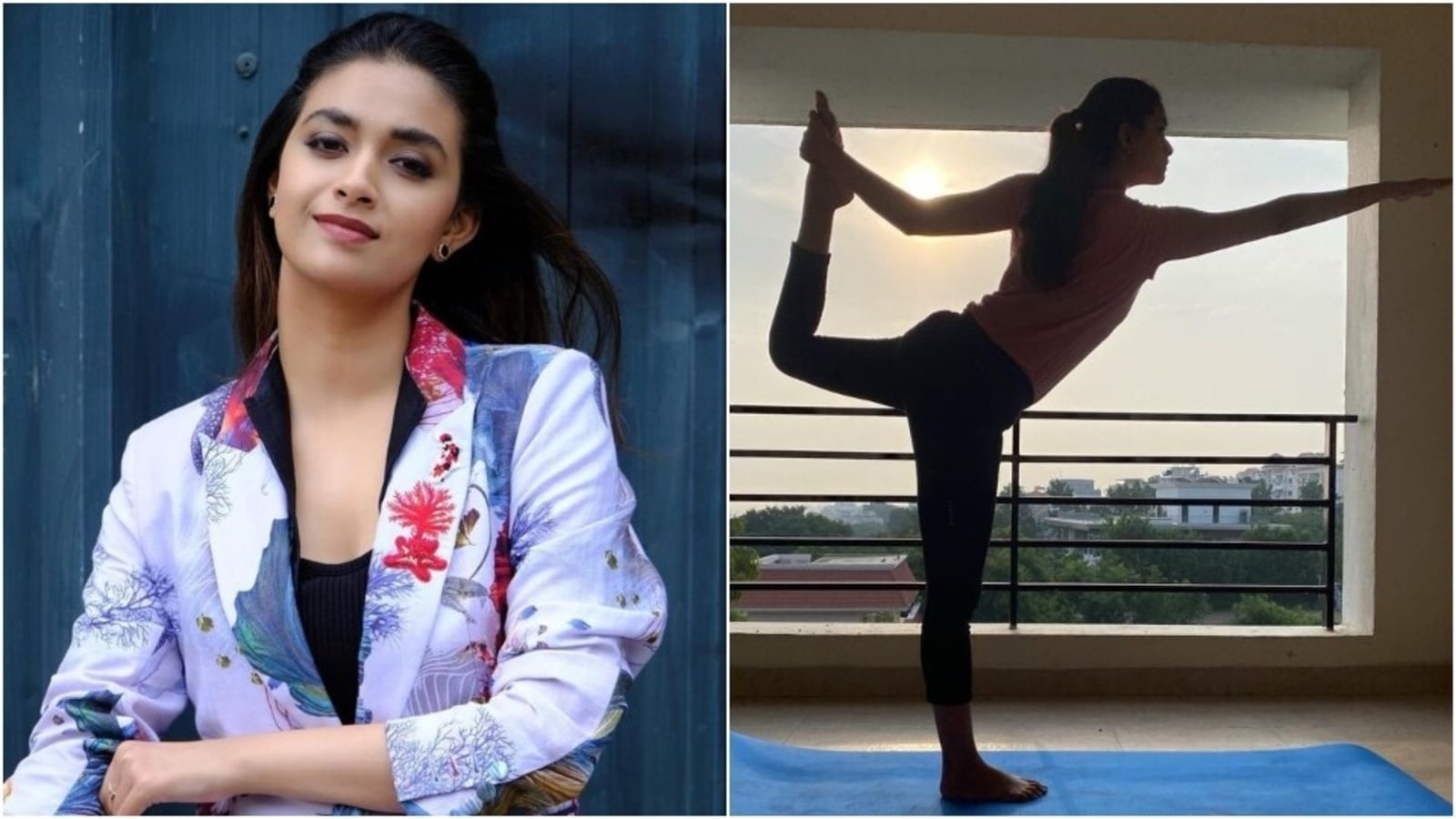 Keerthy Suresh does Vrikshasana and Natarajasana to keep the tensions away  | Health - Hindustan Times