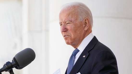 President Joe Biden said that in just four months since he took over, "incredible progress" has been made in getting people vaccinated "quickly, efficiently, and equitably." President Joe Biden said that in just four months since he took over, "incredible progress" has been made in getting people vaccinated "quickly, efficiently, and equitably."