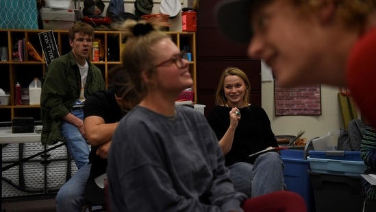 Kate Munson, 18, watches as her classmates participate in an improv exercise during a theatre arts class at Shallowater High School in Shallowater, Texas on May 11. Munson is confident her generation will break through the toxic talk of the first decade of social media and find ways to bridge gaps across now-yawning cultural divides. "My generation is just over it - over the division in politics and in the culture," she said. "We want to have movements that lift each other up, not take each other down."(Callaghan O'Hare / REUTERS)