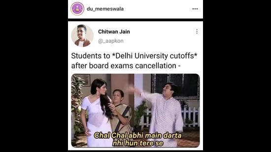 Delhi University students shared several memes on social media regarding the confusion on admission process that the varsity will choose, after 12th board exams were scrapped.