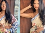 Esha Gupta in one-shoulder kaftan dress takes the print game a notch higher(Instagram/@egupta) Esha Gupta in one-shoulder kaftan dress takes the print game a notch higher(Instagram/@egupta)